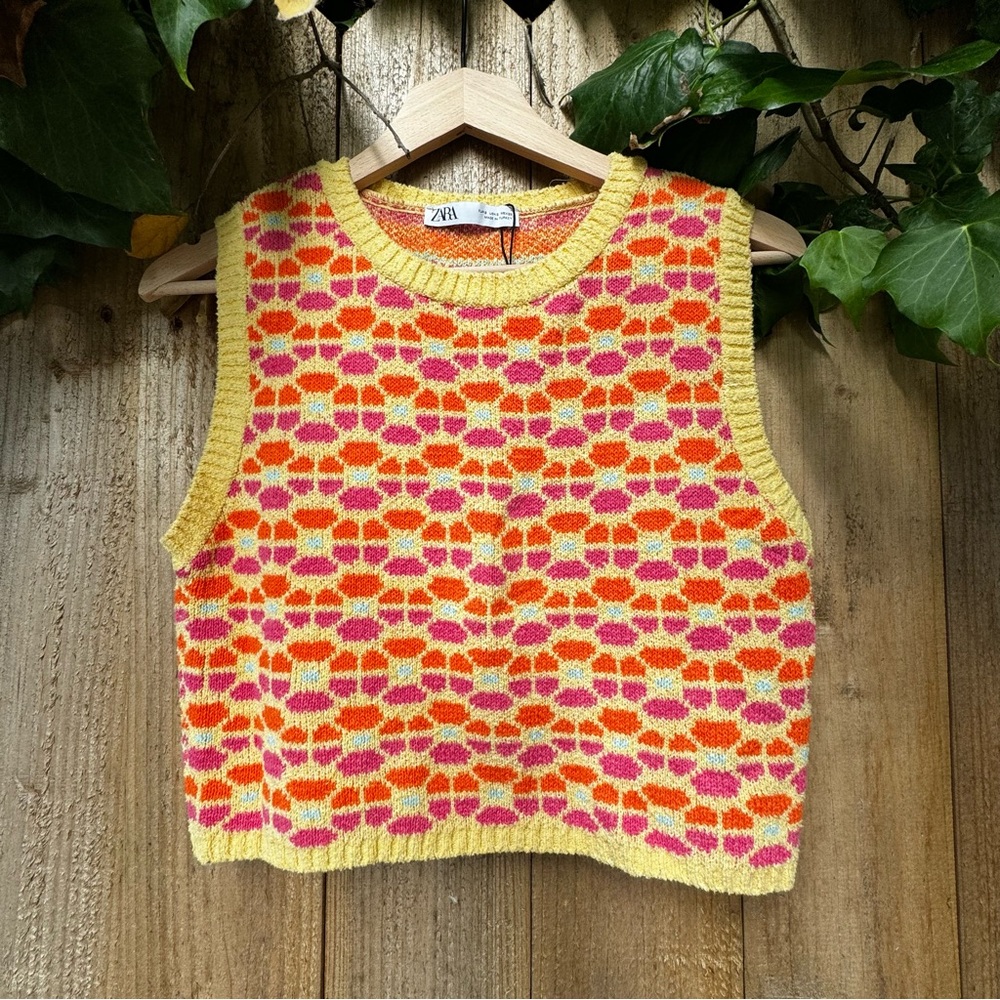 ZARA Knit Crop Tank Size S